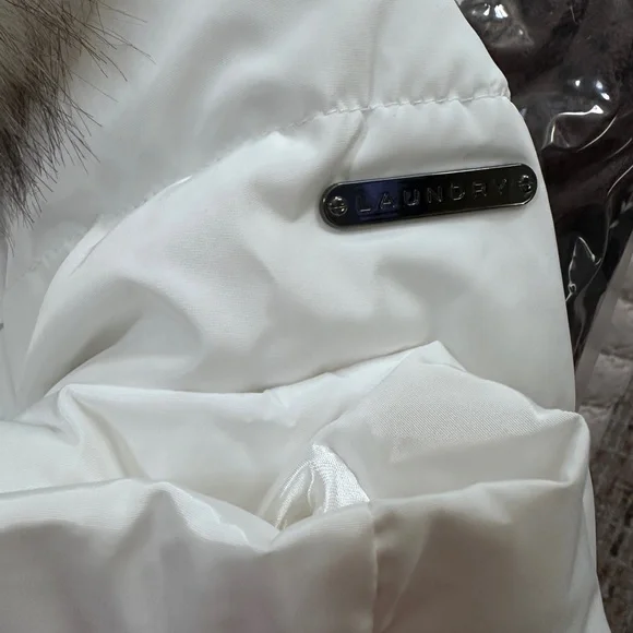Laundry by Shelli Segal Women's Faux-Fur-Trim Hooded Puffer Coat size M - Picture 11 of 13